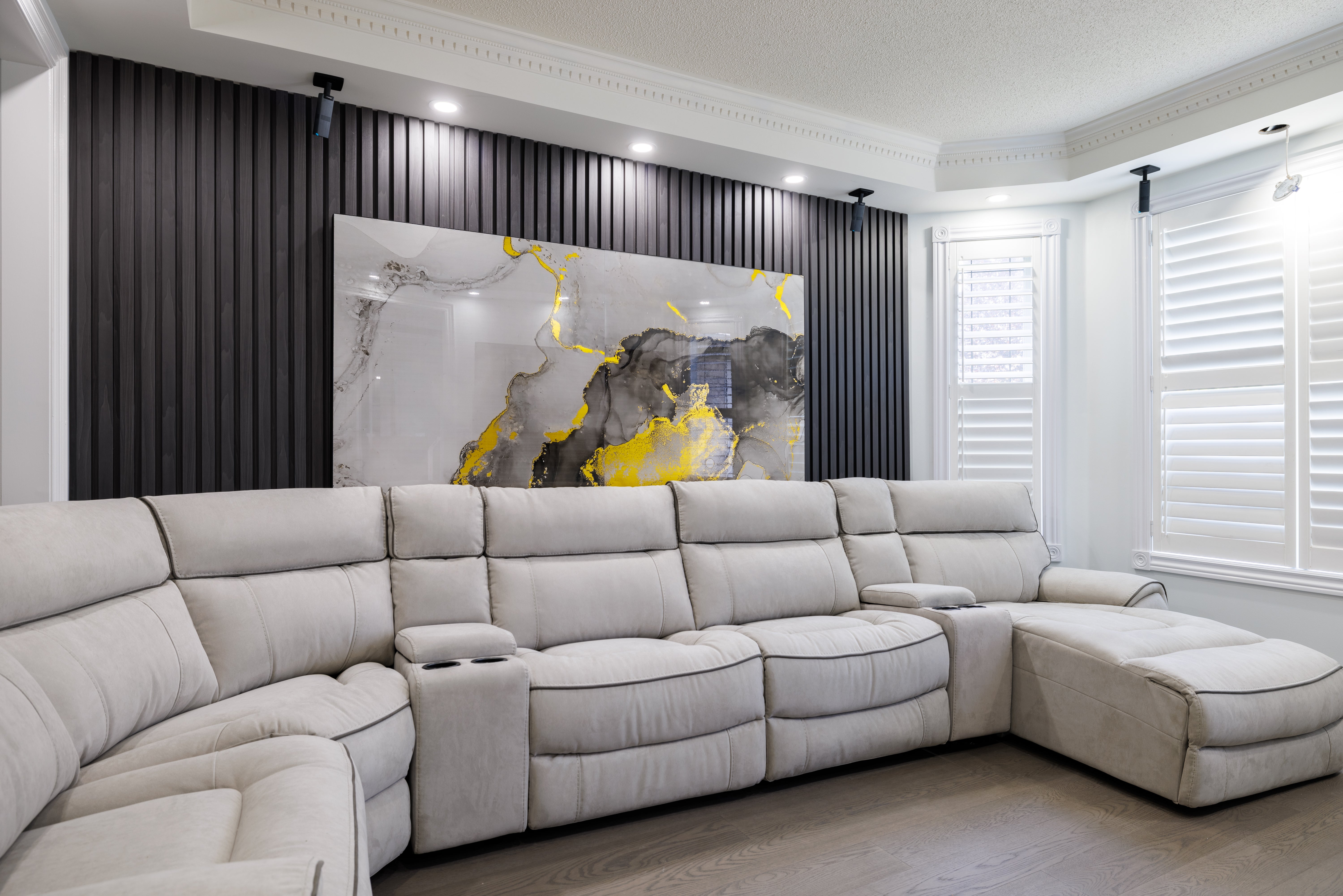 Interior & Exterior  Slat Wall Panels Wood Black 190