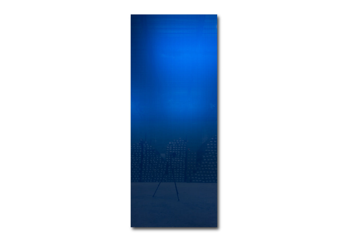 Large Wall Panel Concrete Metal Blue