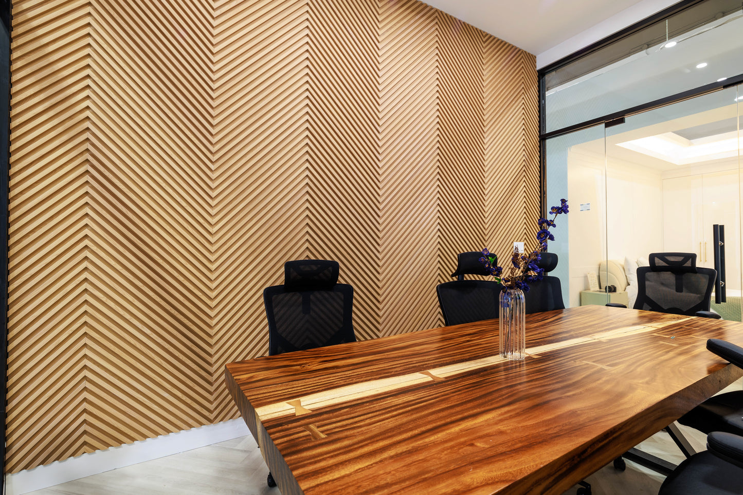 Interior & Exterior  Slat Wall Panels Natural Wood