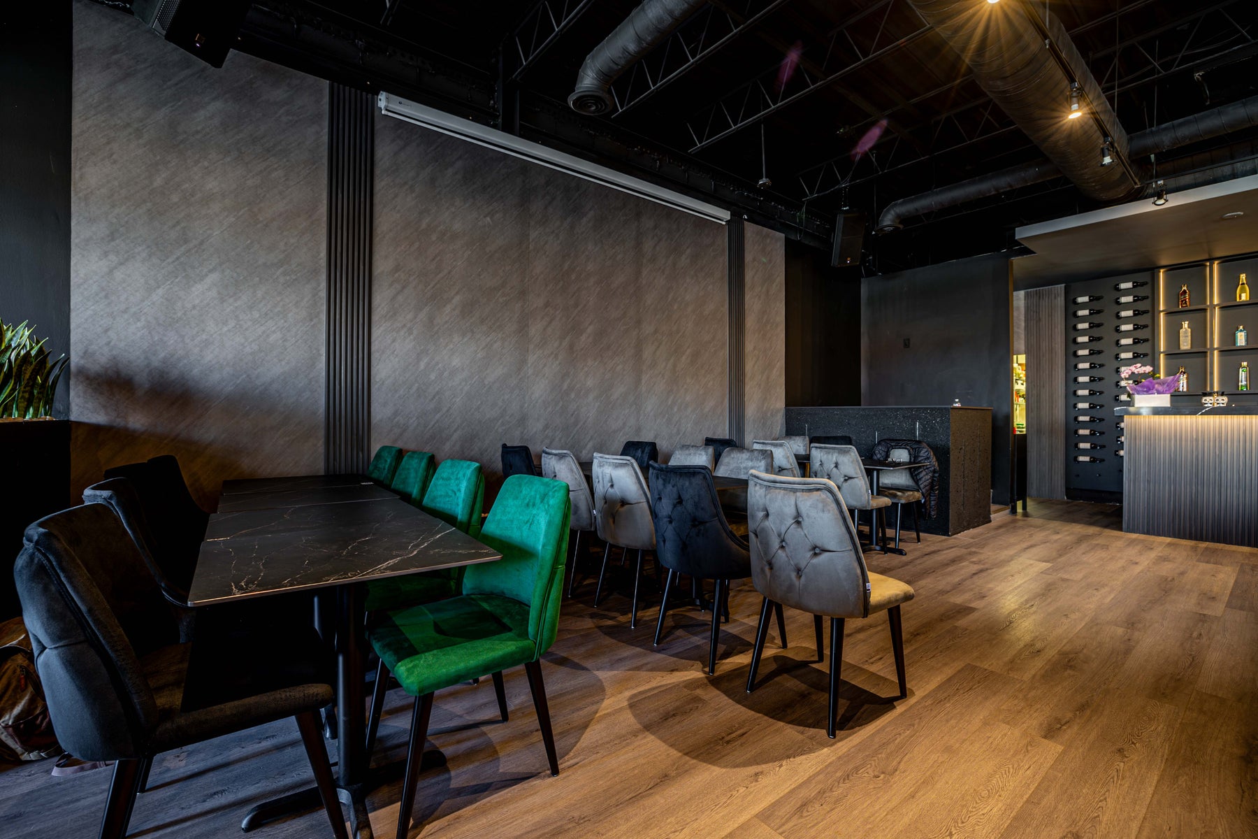 Wood Black & Bulk Gray Bar Interior in Richmond Hill - Richmond Hill, Ontario - RichVaugh Wall Panel