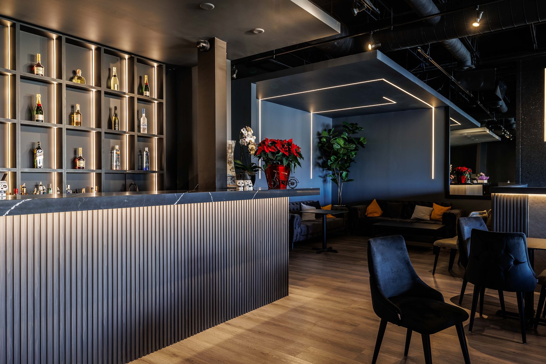 Wood Black & Bulk Gray Bar Interior in Richmond Hill - Richmond Hill, Ontario - RichVaugh Wall Panel