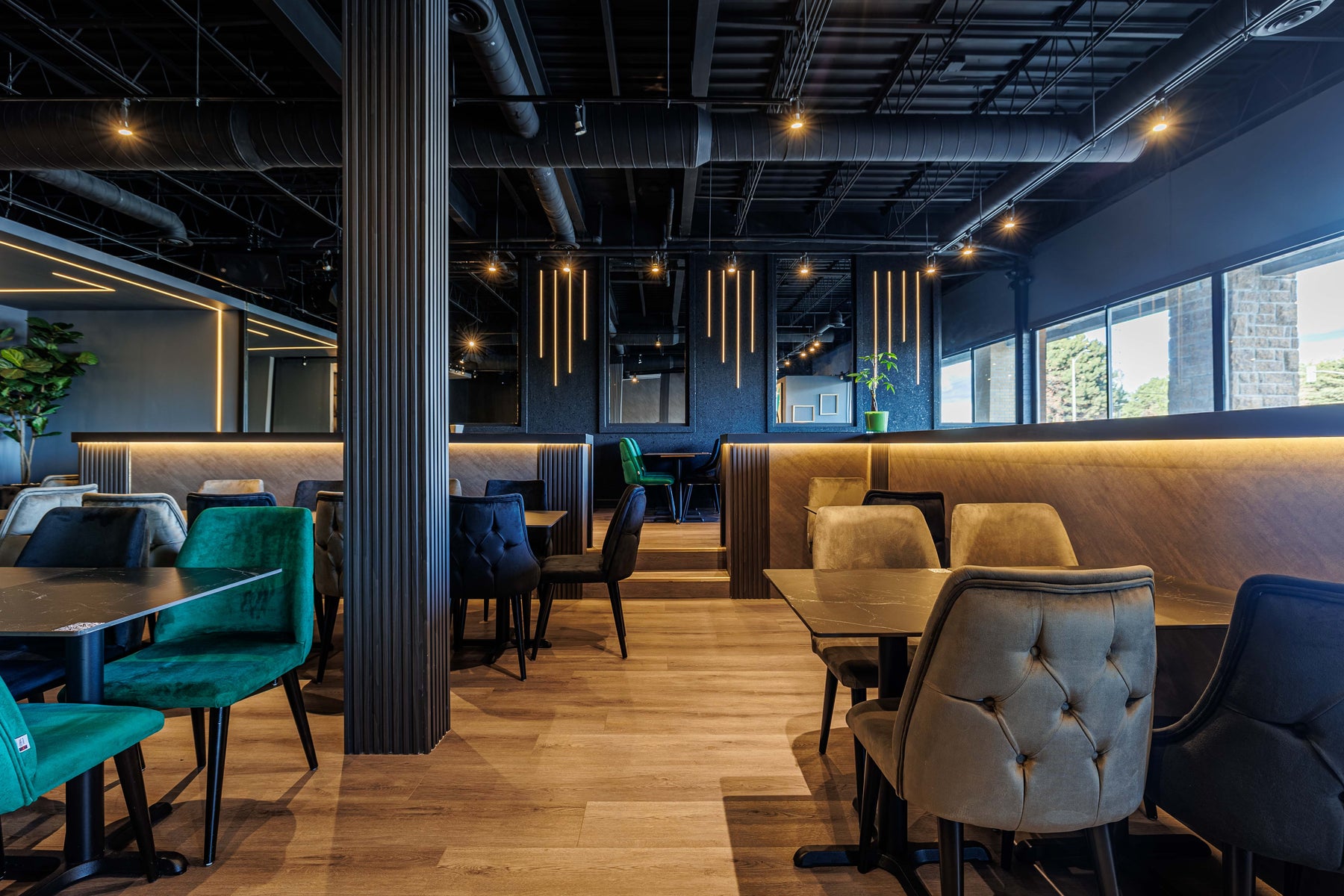 Wood Black & Bulk Gray Bar Interior in Richmond Hill - Richmond Hill, Ontario - RichVaugh Wall Panel