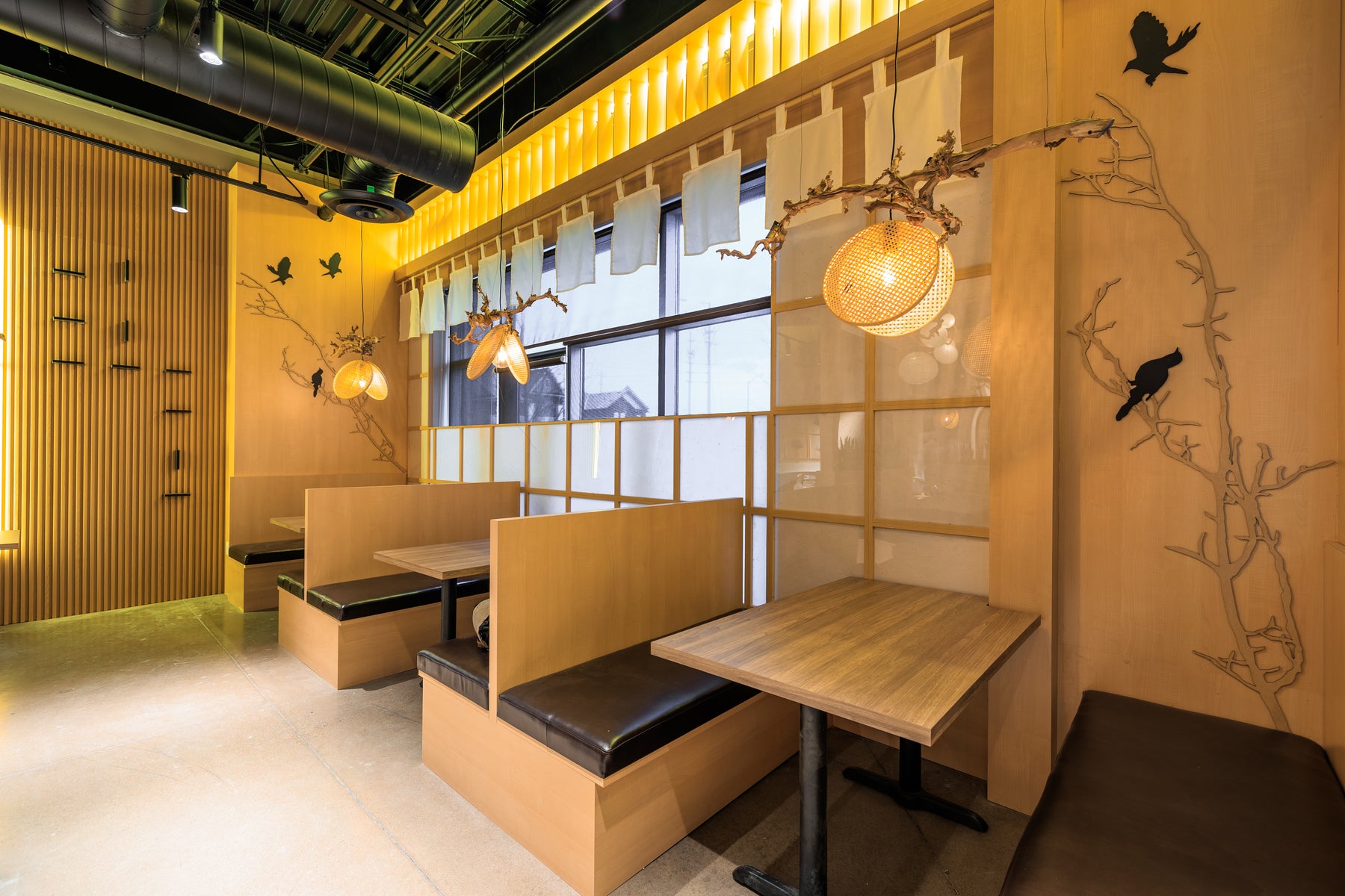 Sushi Restaurant Natural Wood Slat Walls in Barrie - Barrie, Ontario - RichVaugh Wall Panel