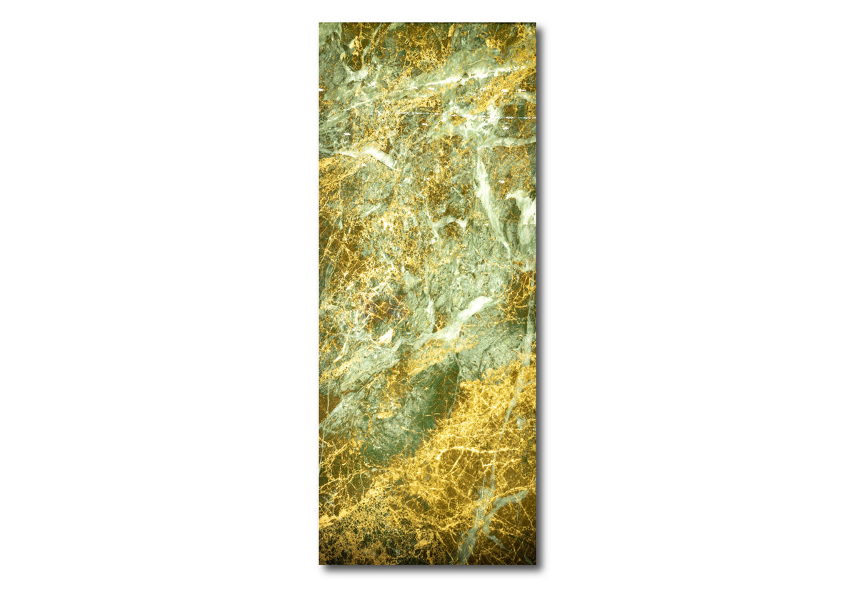 Verde Alpi green translucent acrylic stone wall panel, 3D printed design