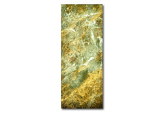 Verde Alpi green translucent acrylic stone wall panel, 3D printed design